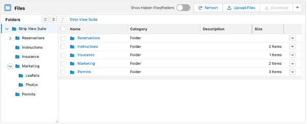 files and folders component